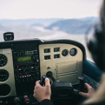 cockpit view of a small plane