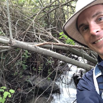 Tim near a waterfall